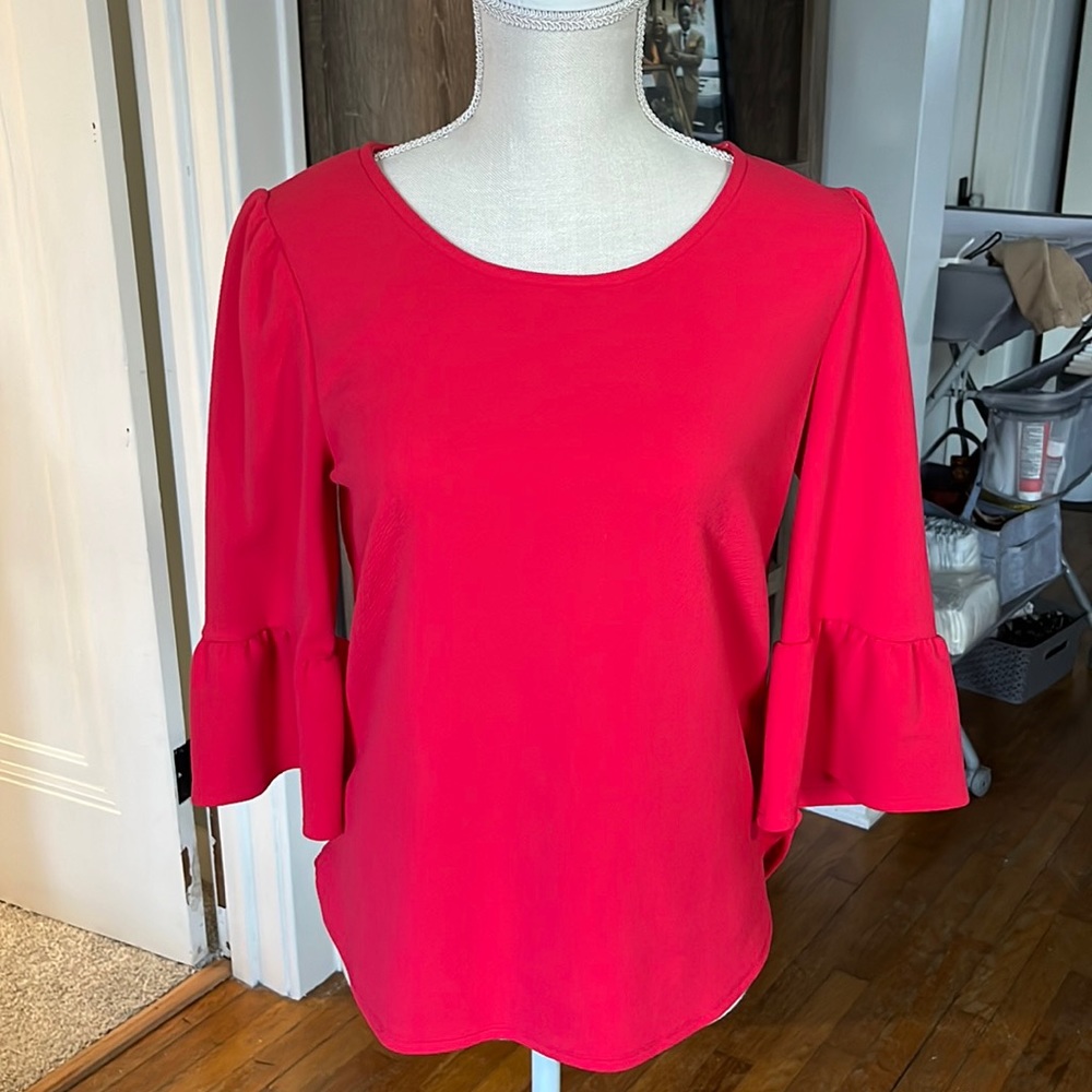 Pinkish red blouse